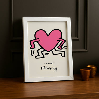 Cadre photo Keith Haring "The Heart"