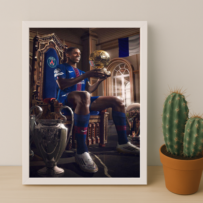 Poster Ousmane Dembélé Ballon d'Or 2025 Paris Saint-Germain