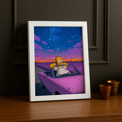Cadre Photo Les Simpsons - Homer Simpson Balade en voiture
