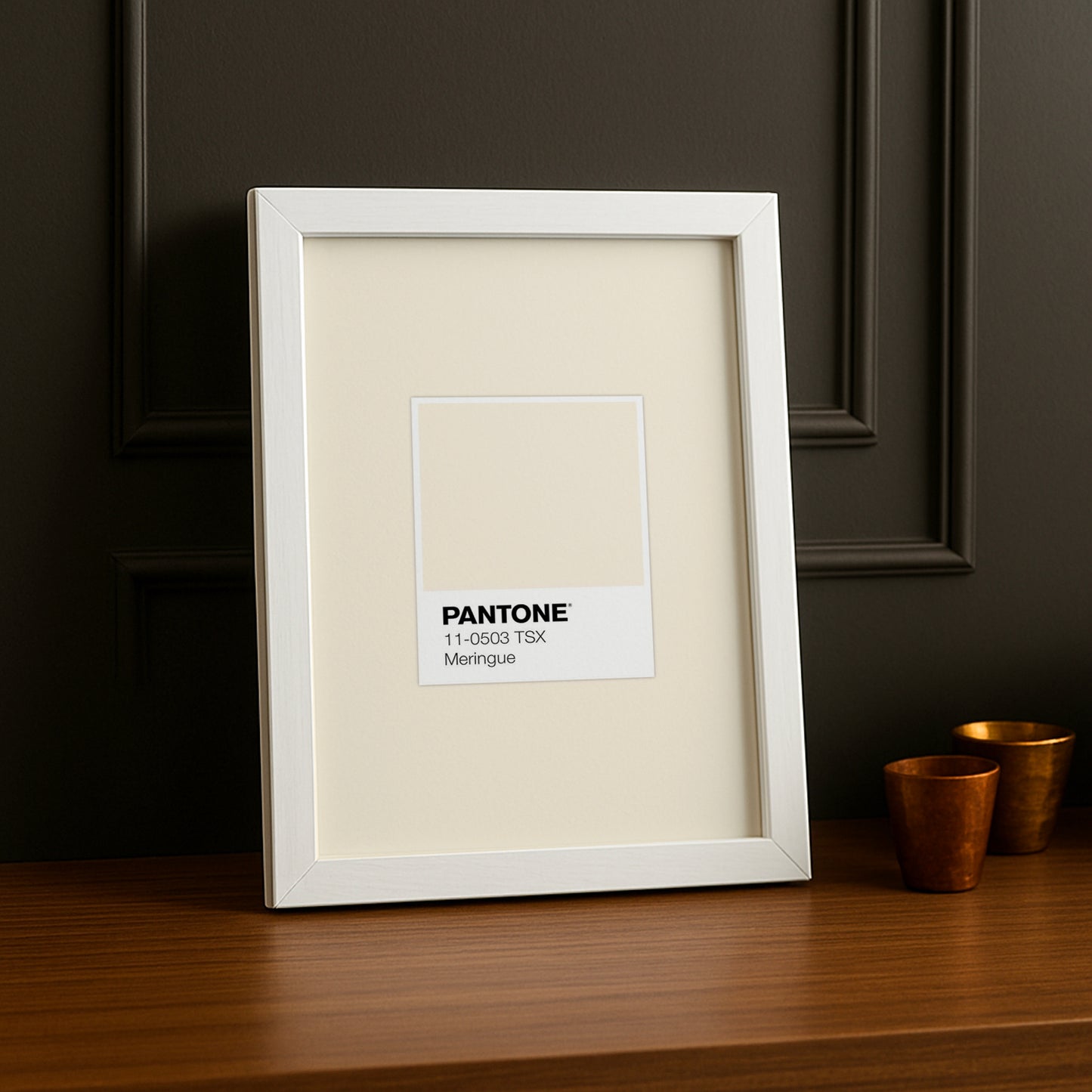 Cadre Photo Pantone Étiquette - Meringue