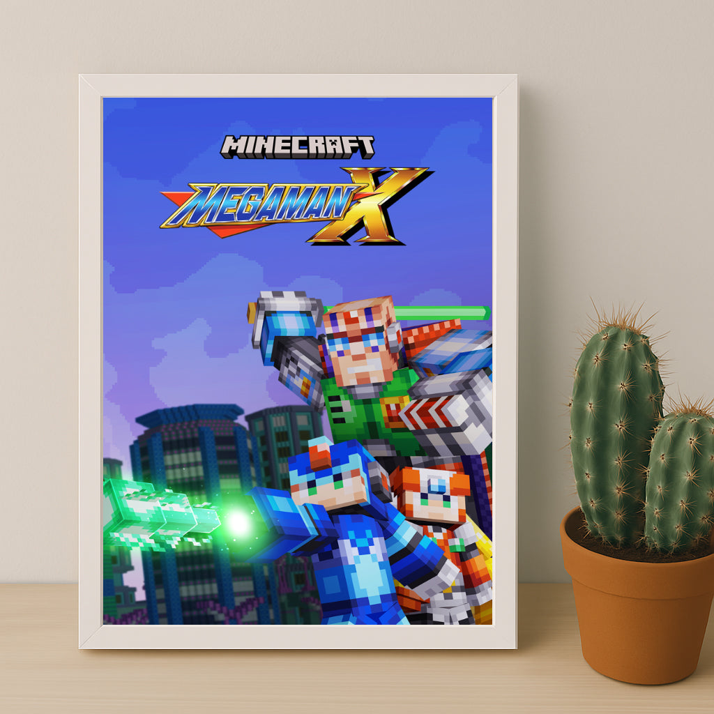 Cadre photo Minecraft - Megaman