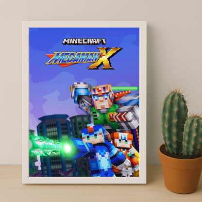 Cadre photo Minecraft - Megaman