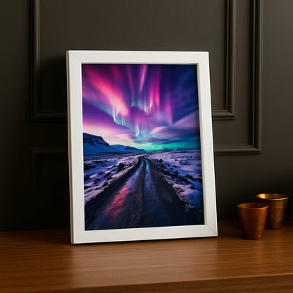 Poster Photo Naturel - Aurore Boréale Violet