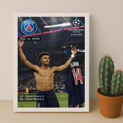 Poster Paris Saint-Germain Désiré Doué