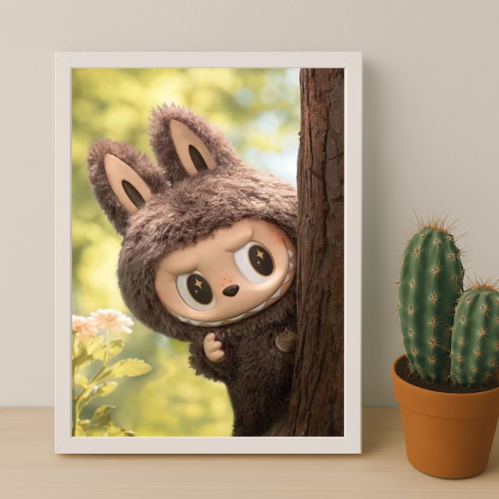 Poster Labubu - Cache-cache