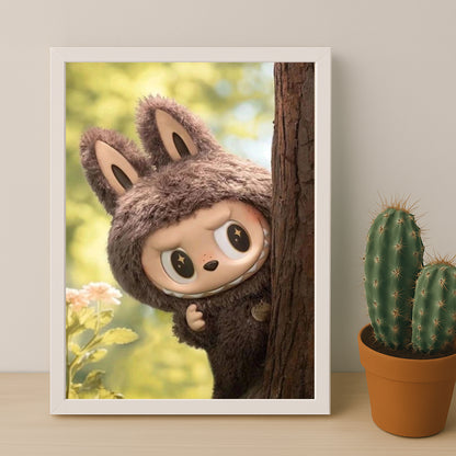 Poster Labubu - Cache-cache