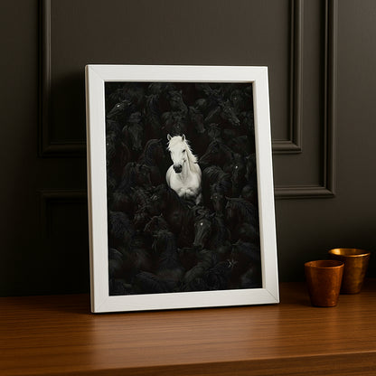 Cadre photo Équitation - Cheval White