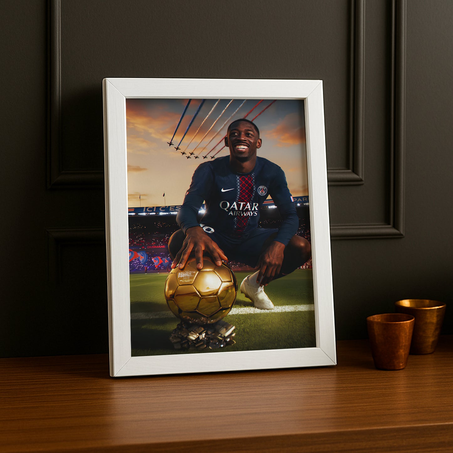 Poster Ousmane Dembélé Ballon d'Or 2025 Stade des Princes