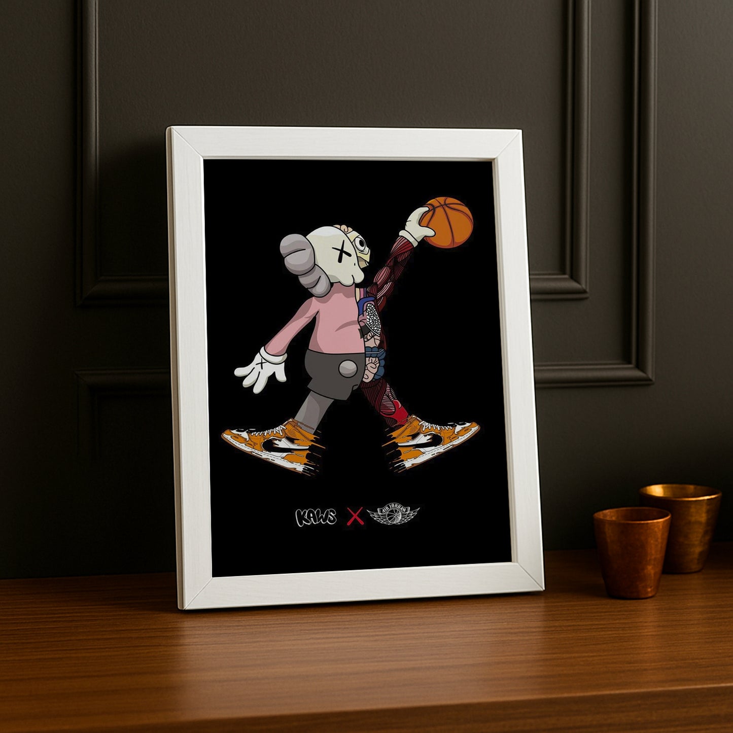 Poster encadré Kaws Basket-ball