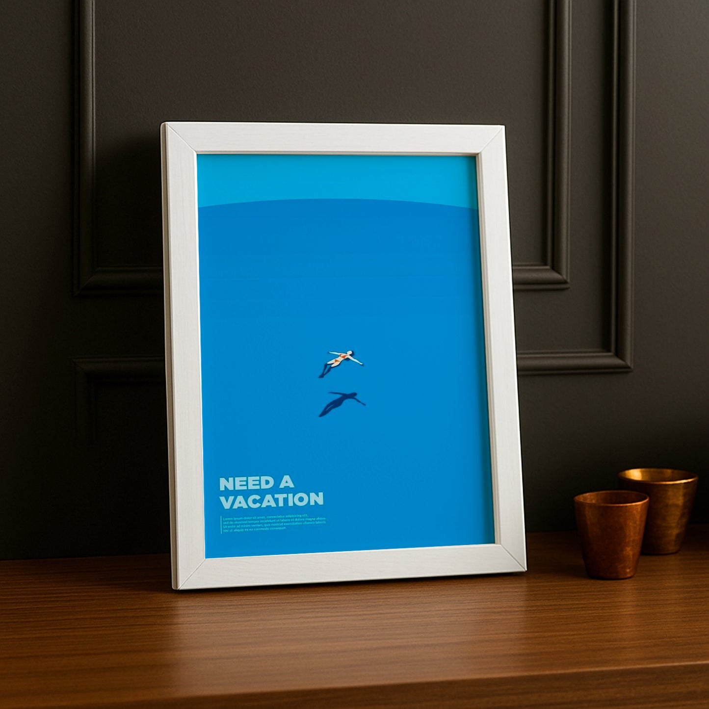 Cadre Photo Natation - Need A Vacation