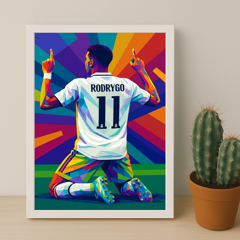 Cadre Photo Rodrygo Real Madrid – Affiche HD Encadrée Papier Premium