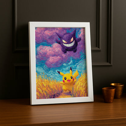 Cadre Photo Pokémon - Gengar x Pikachu