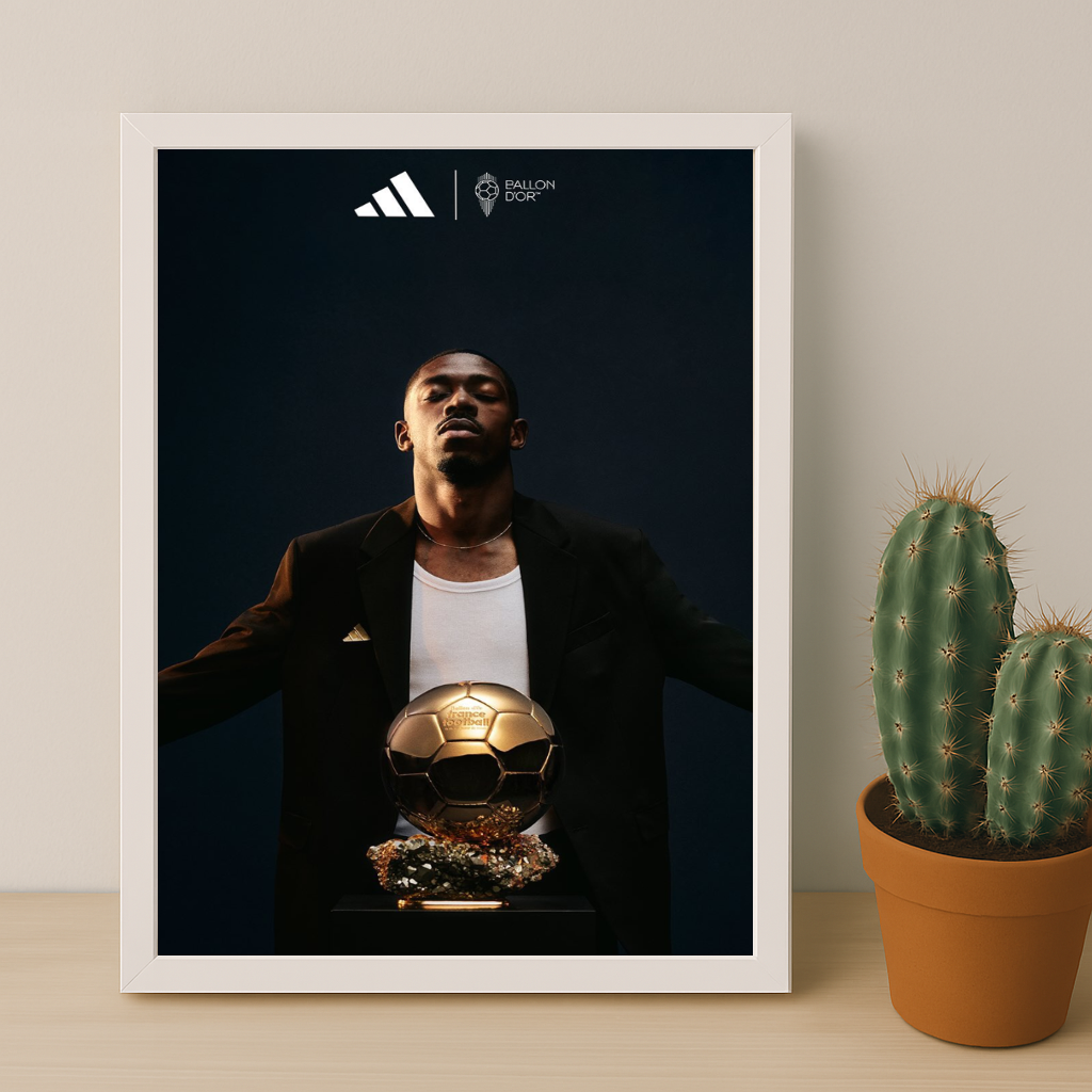 Cadre photo Ballon d'Or Ousmane Dembélé