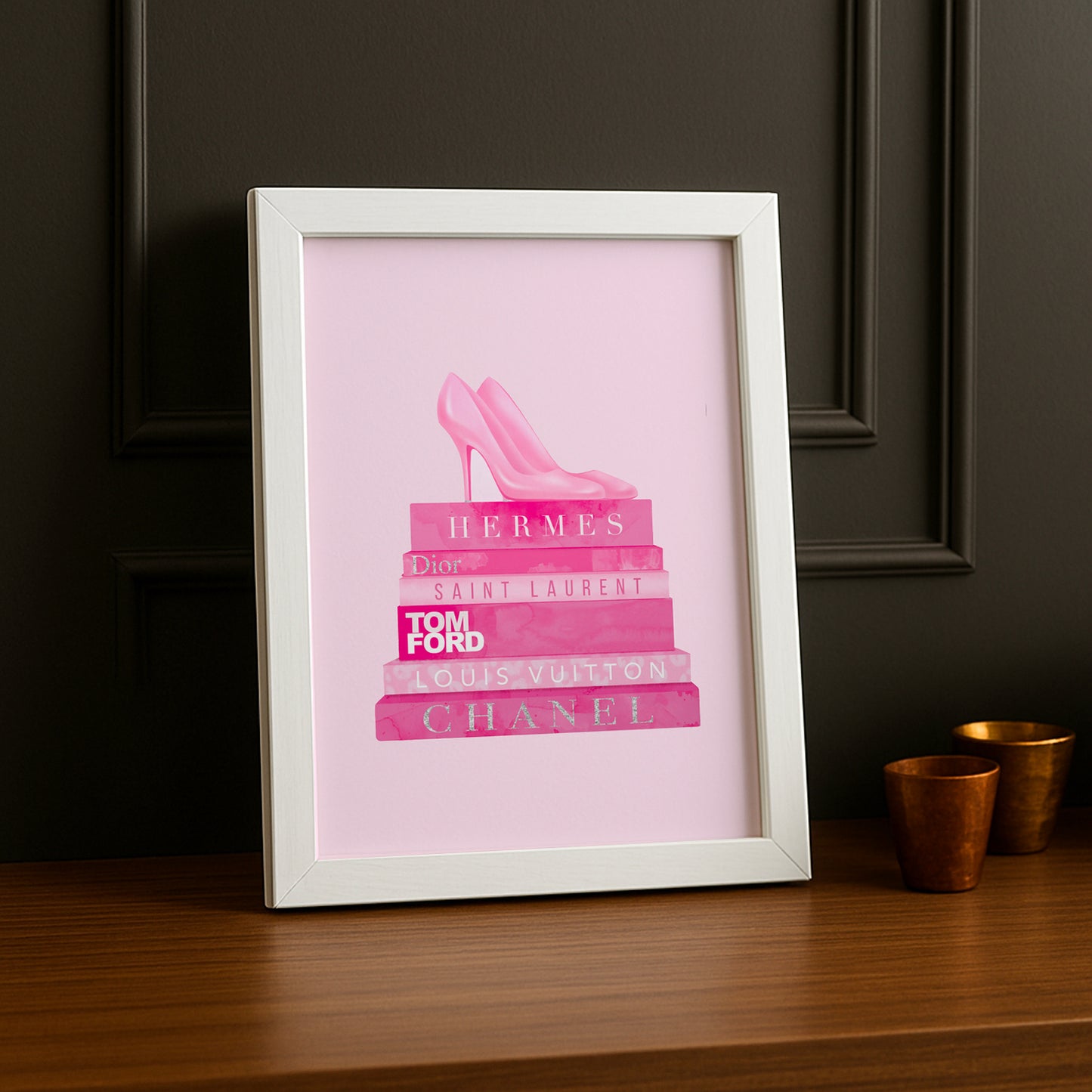 Cadre photo Talons sur les livres