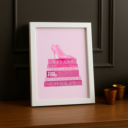 Cadre photo Talons sur les livres