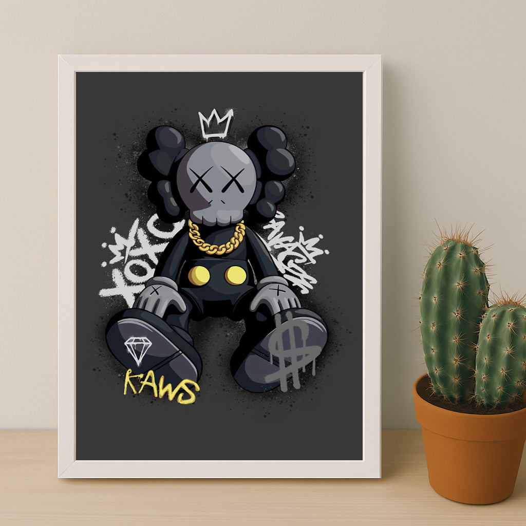 Cadre photo Kaws - King of graffiti