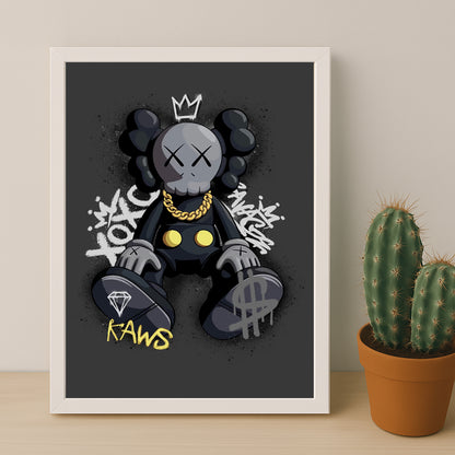Cadre photo Kaws - King of graffiti
