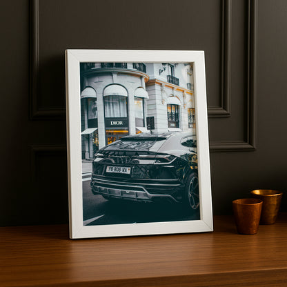 Poster Dior x Lamborghini Urus encadré