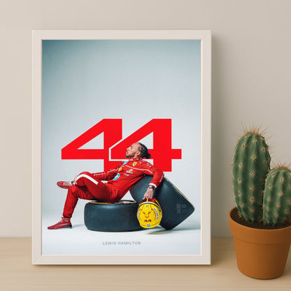 Poster encadrée Formule 1 - Lewis Hamilton 44