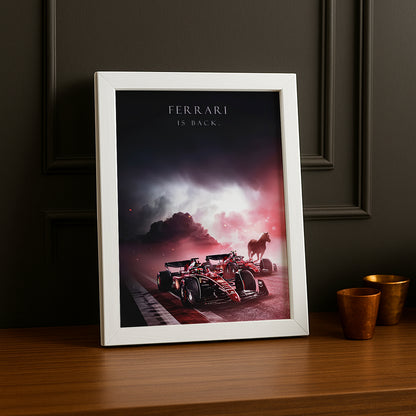 Cadre photo Ferrari is back Formule 1
