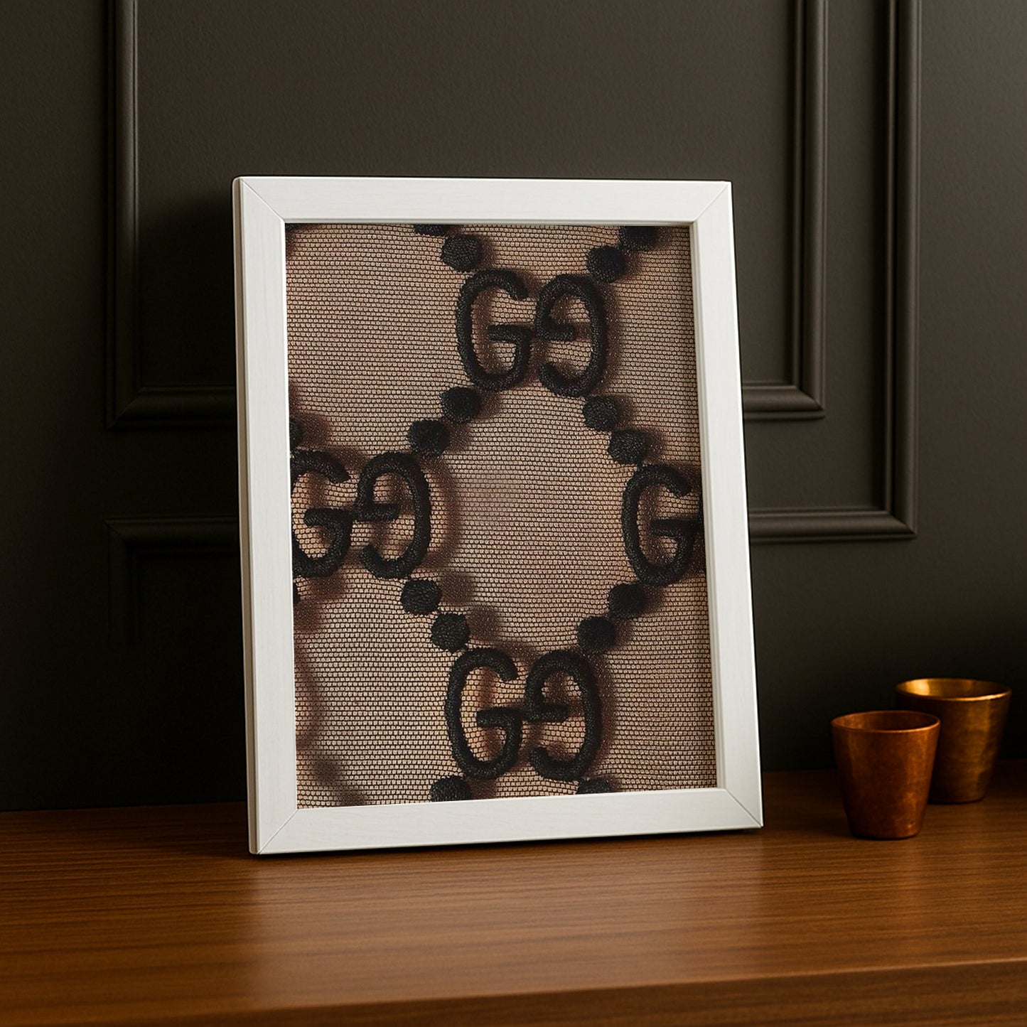 Cadre Photo Gucci - Monogramme noir & beige