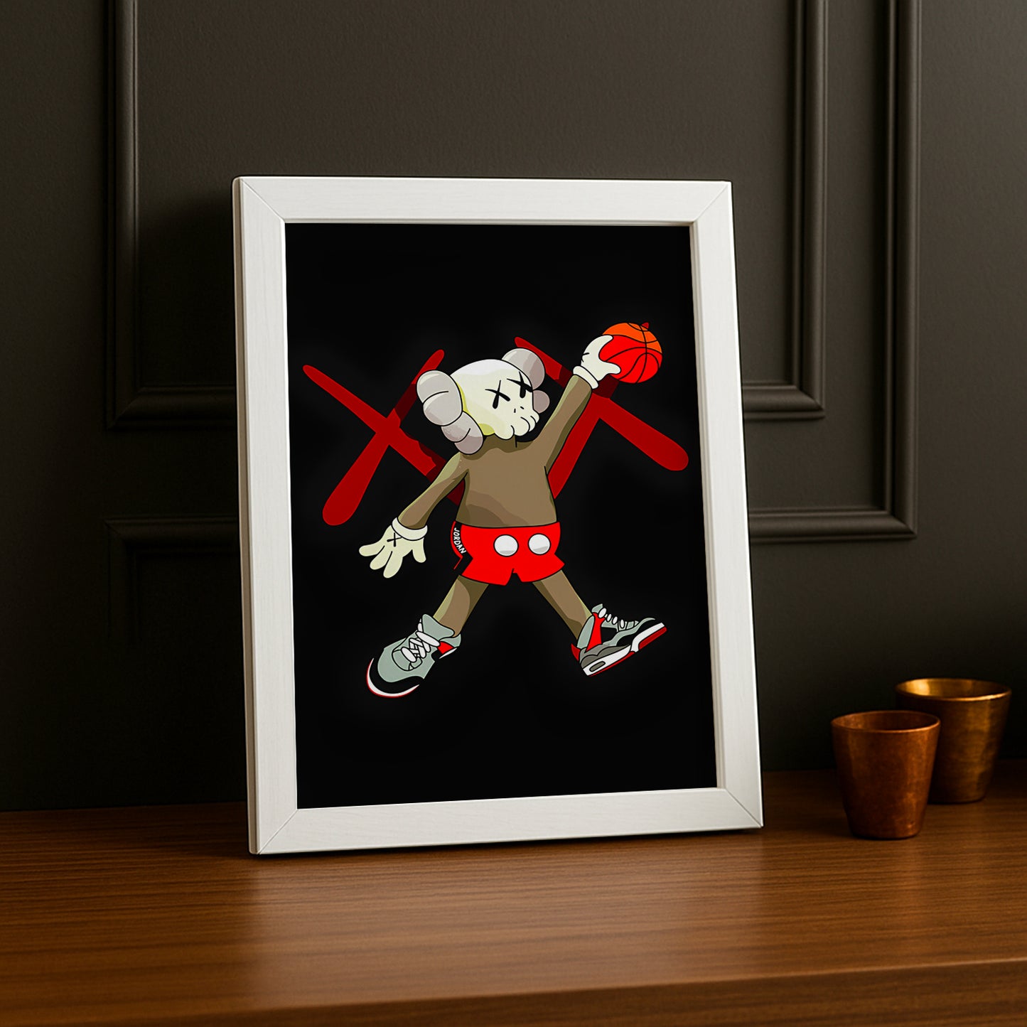 Cadre photo Kaws Basketball