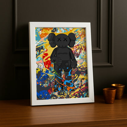 Cadre photo Kaws - Graffiti