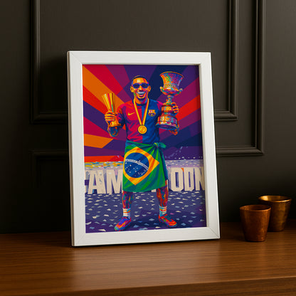 Cadre Photo FC Barcelone - Raphinha Illustration