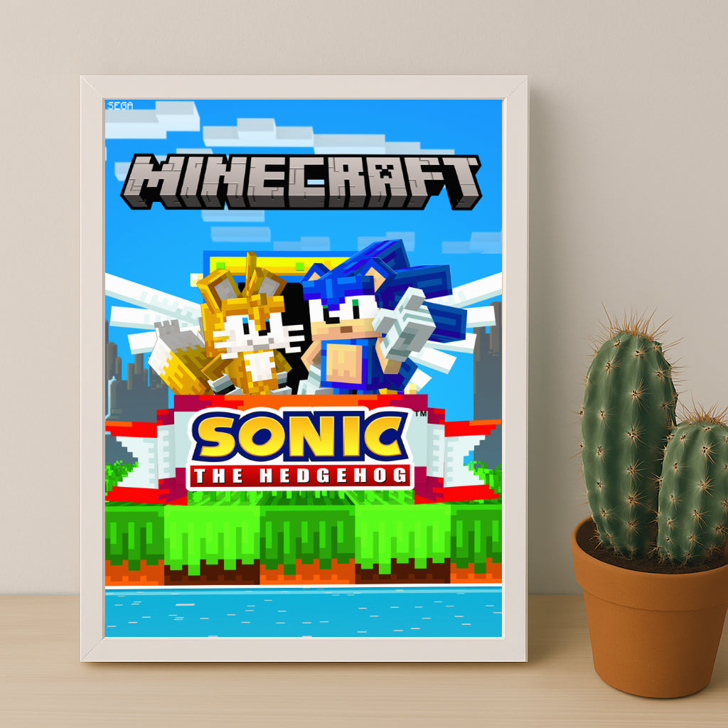 Cadre photo Minecraft - Sonic