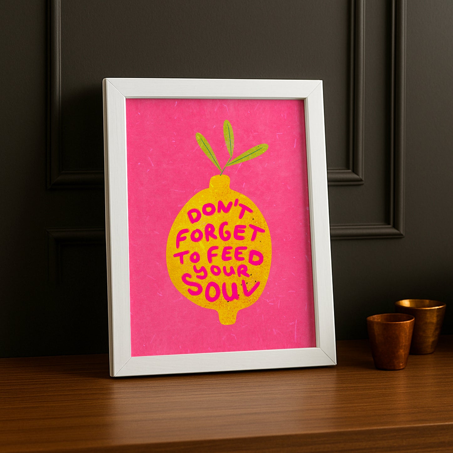 Cadre photo Citation - Don't forget to feed