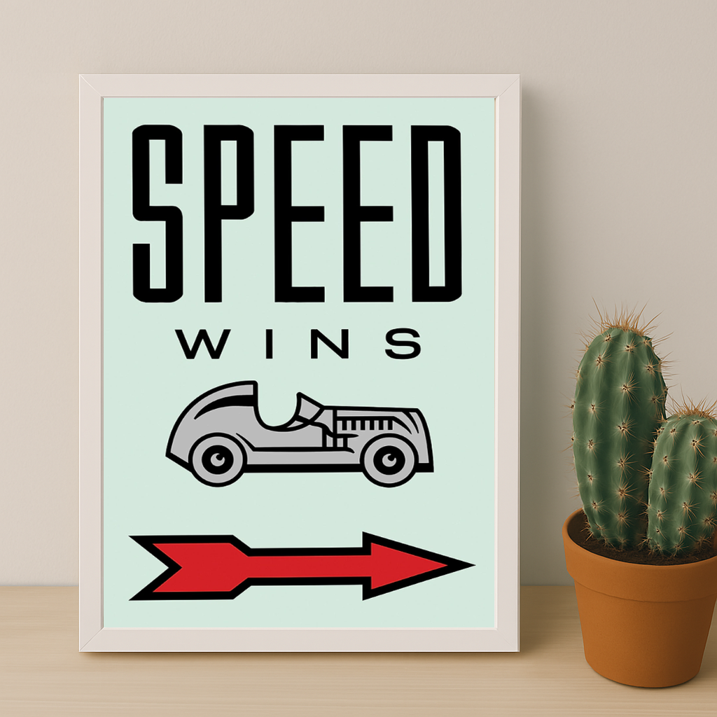Speed Wins Monopoly - Cadre photo