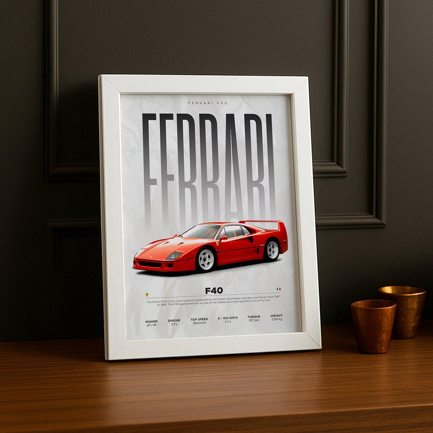 Cadre photo Ferrari F40