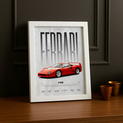 Cadre photo Ferrari F40