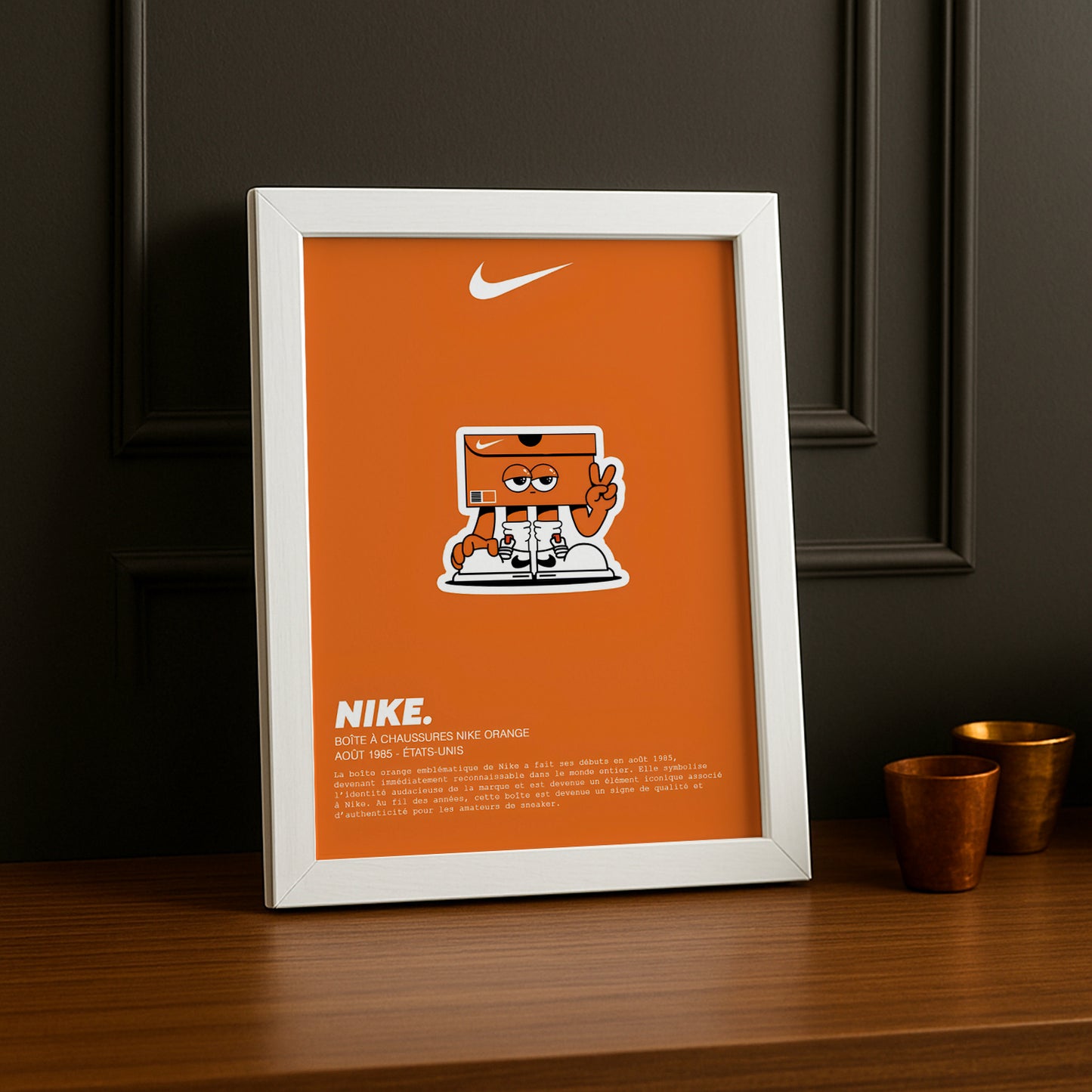 Cadre photo Boîte à chaussures Nike Orange