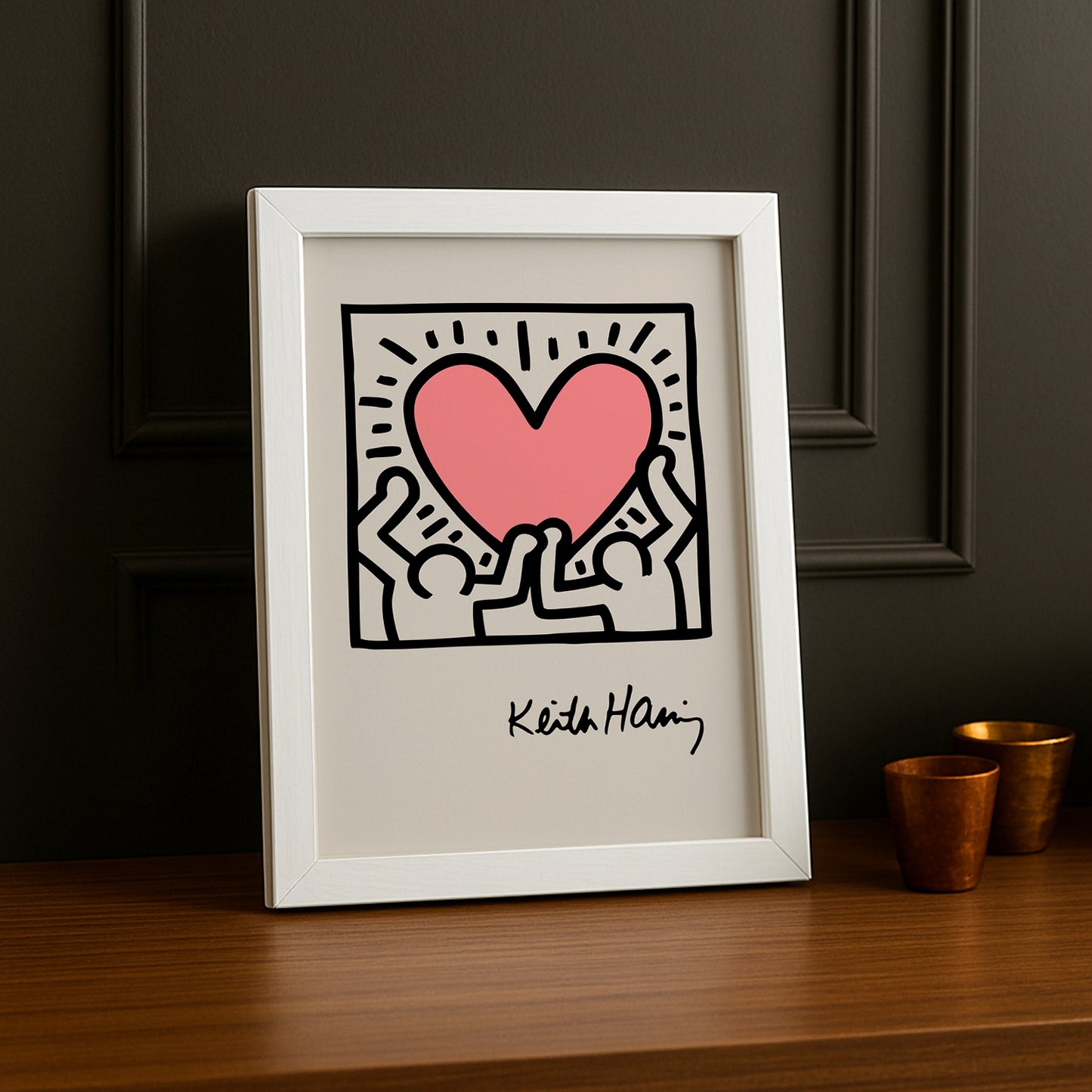 Cadre photo Keith Haring Heart