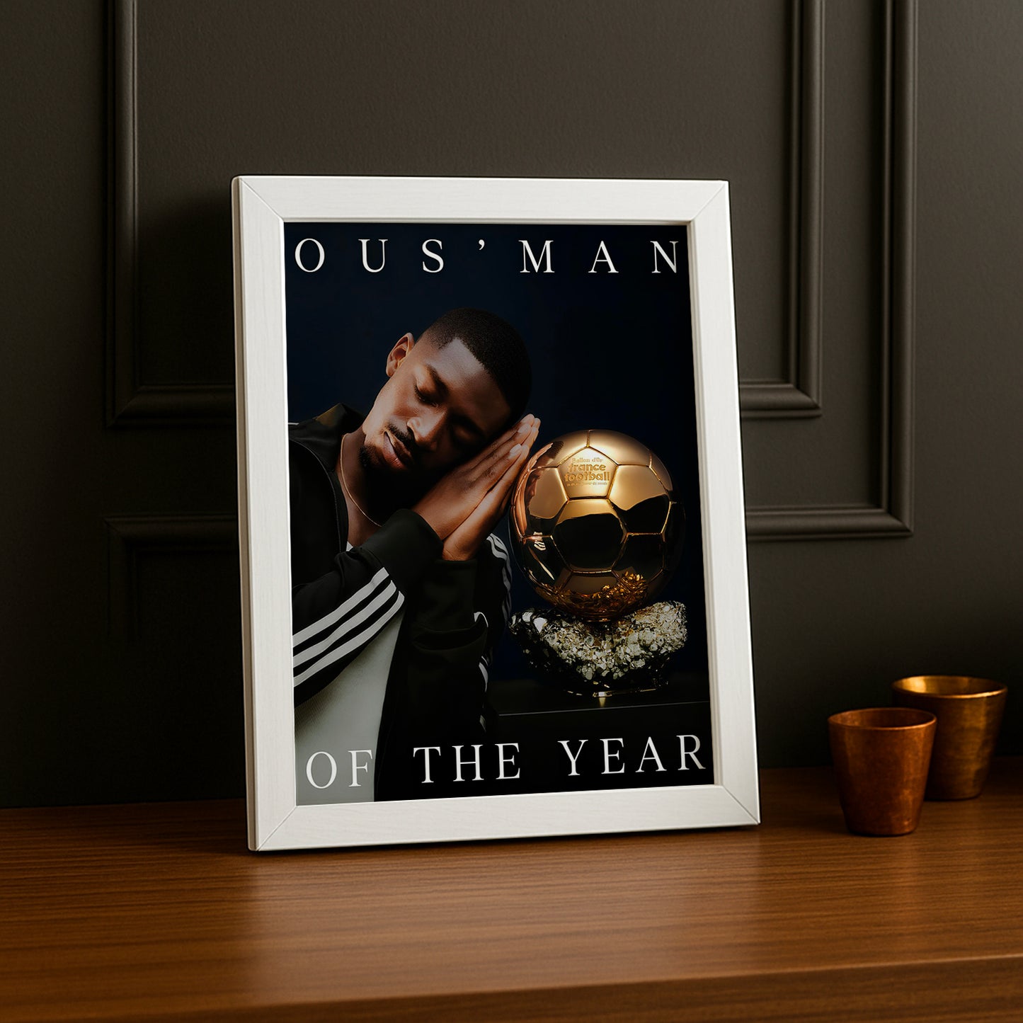 Cadre photo Ousmane Dembélé Ballon d'Or x Adidas