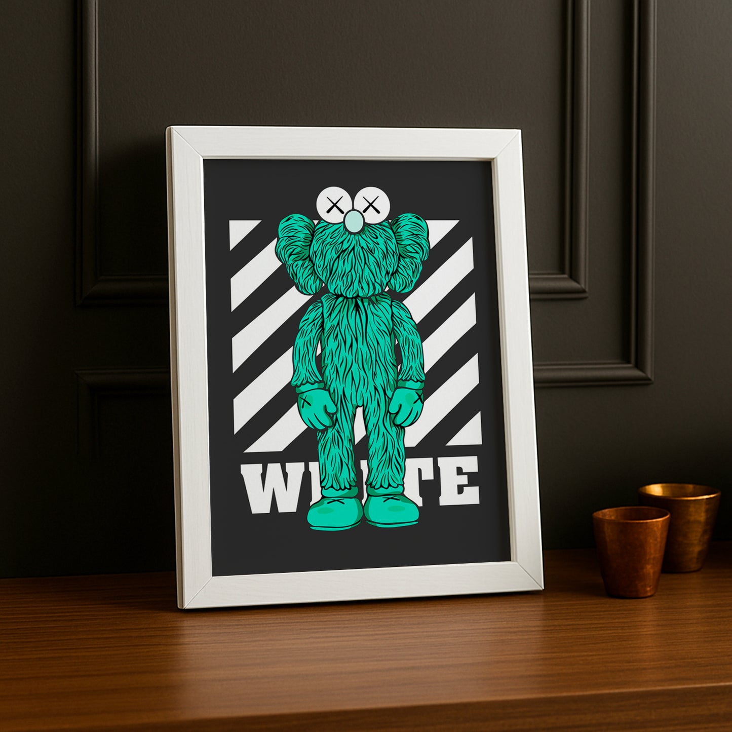 Cadre photo Off-White Kaws vert