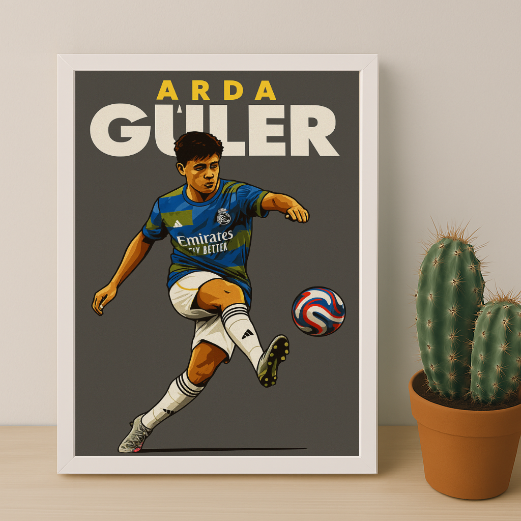 Cadre Photo Arda Güler Real Madrid – Affiche HD Encadrée Papier Premium
