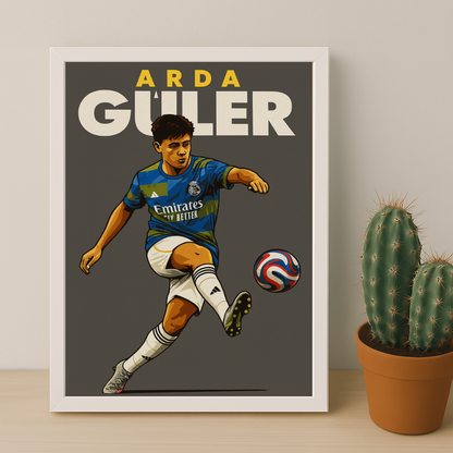 Cadre Photo Arda Güler Real Madrid – Affiche HD Encadrée Papier Premium