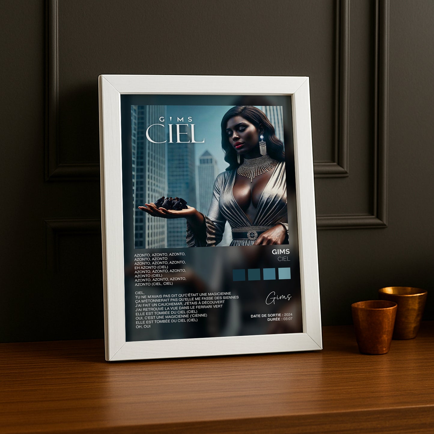 Cadre photo Titre Musicaux - Ciel de Gims