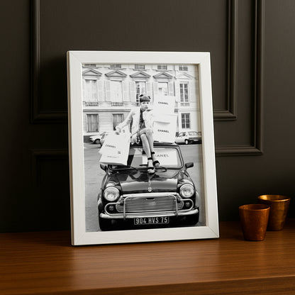 Cadre photo Chanel voiture