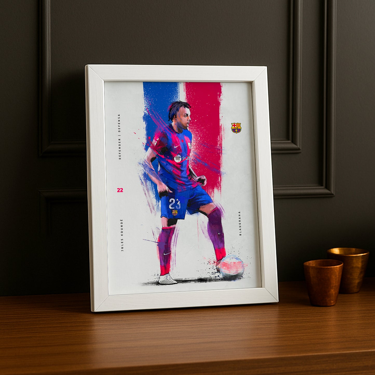 Cadre Photo FC Barcelone - Jules Koundé