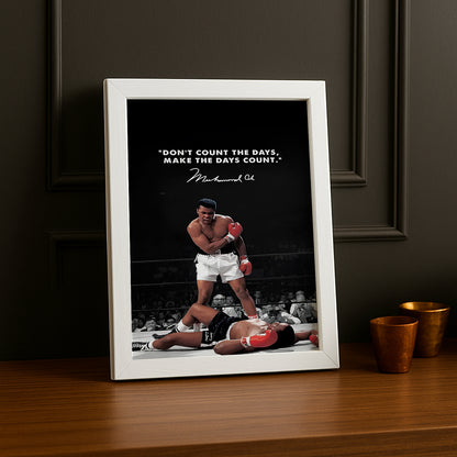 Cadre Photo Boxe - Muhammad Ali Motivation