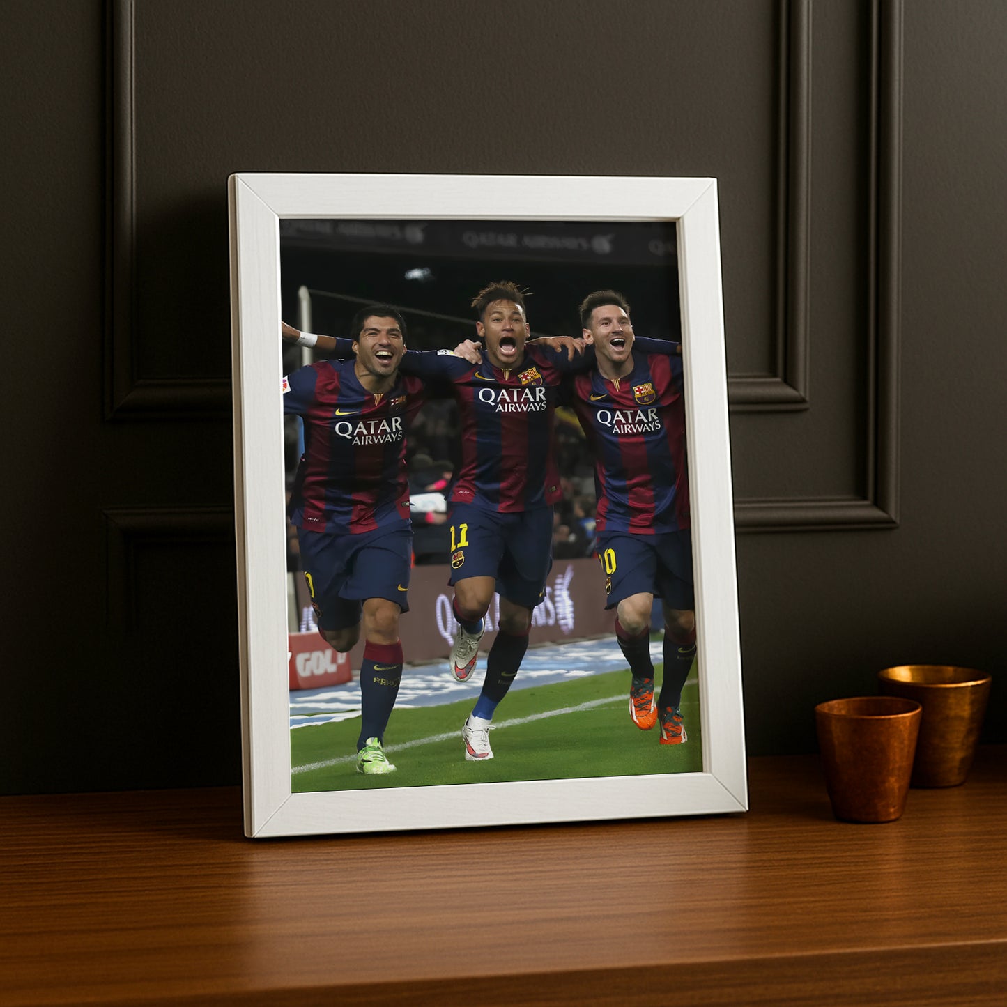 Cadre photo Messi, Suarez, Neymar (MSN)