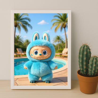 Poster Labubu - Piscine