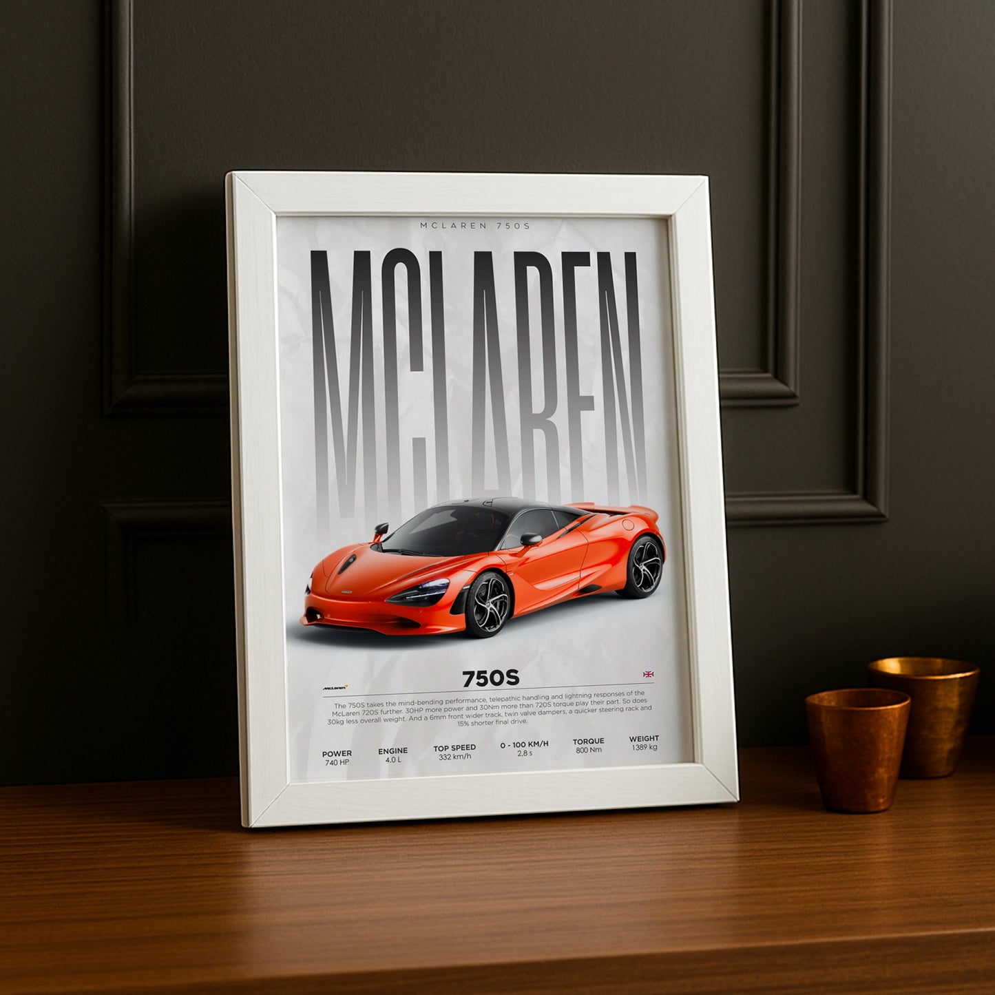 Cadre photo McLaren 750s