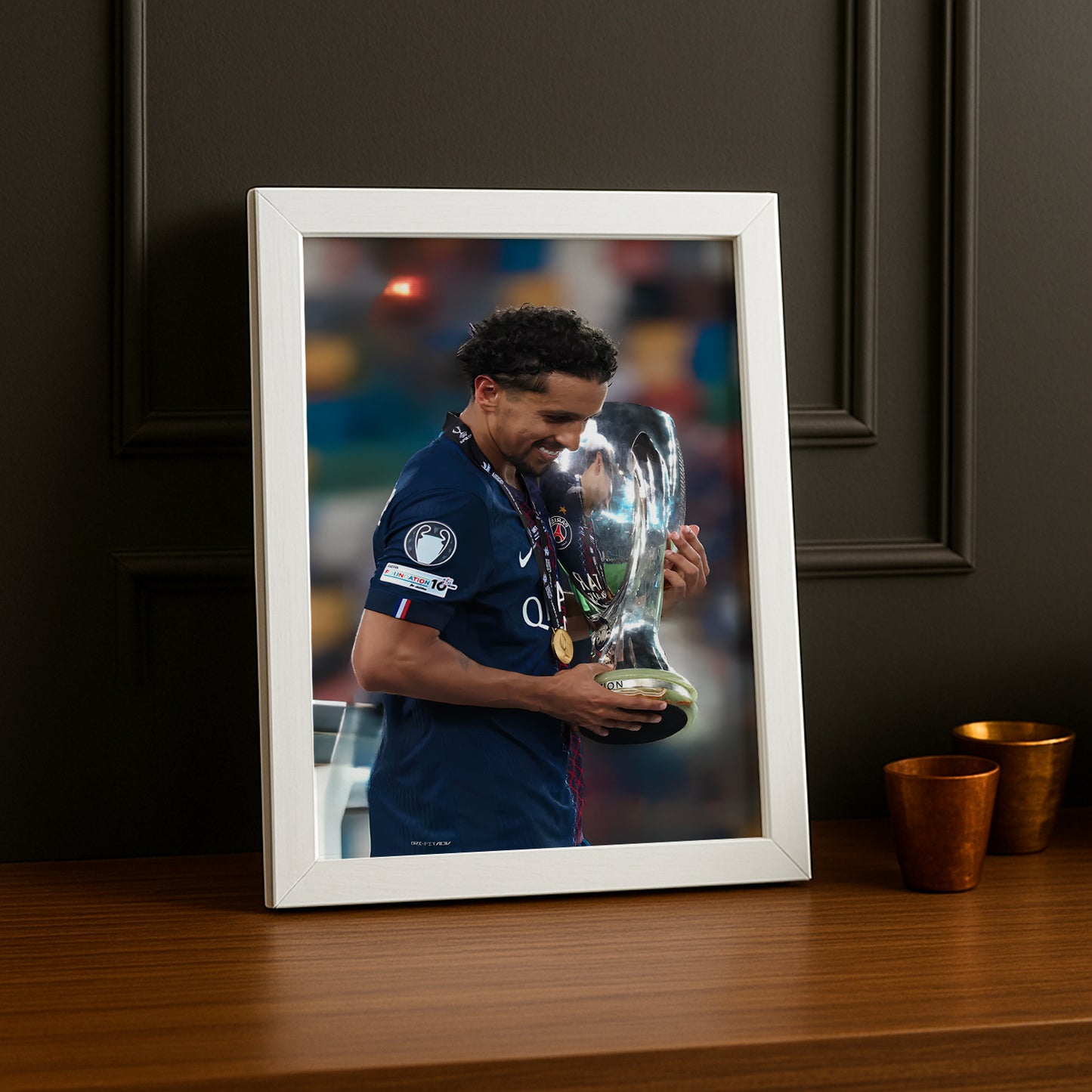 Poster encadrée Paris Saint-Germain - Marquinhos LDC