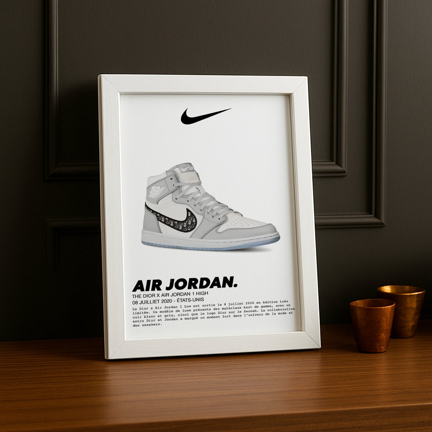 Air Jordan 1 High x The Dior Fotorahmen 