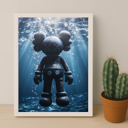Poster Kaws - Nage