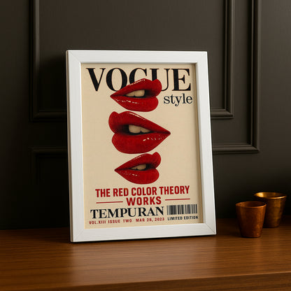 Cadre photo Vogue - Red Lips